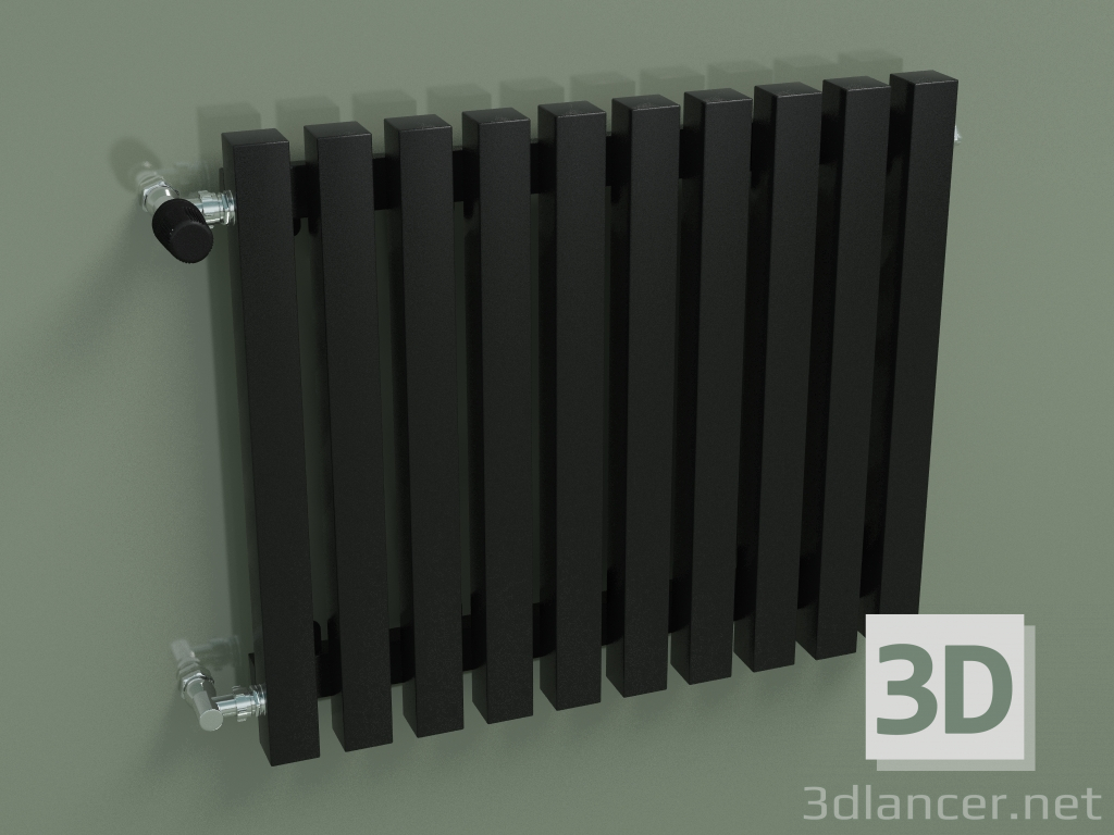 Modelo 3d Radiador vertical RETTA (10 seções 500 mm 40x40, preto brilhante) - preview