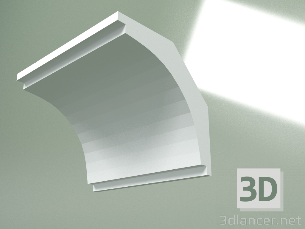 modello 3D Cornicione in gesso (zoccolo a soffitto) KT318 - anteprima