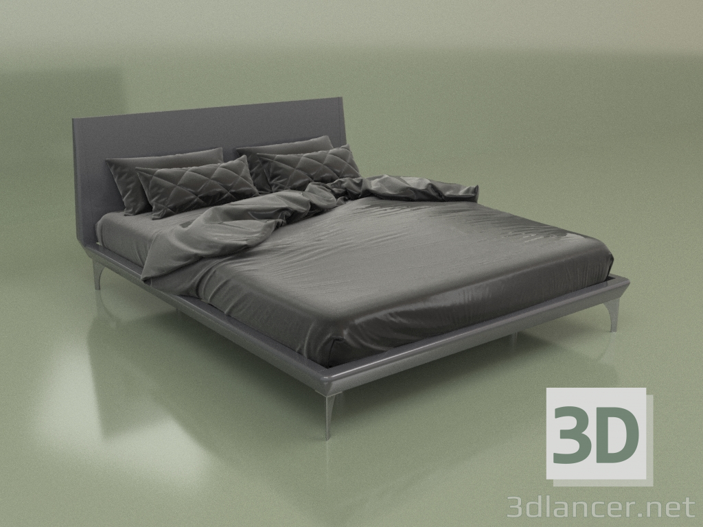 modello 3D Letto matrimoniale GL 2016 (Antracite) - anteprima