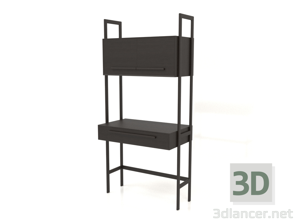 Modelo 3d Mesa de trabalho RT 02 (900x500x1900, madeira castanho escuro) - preview