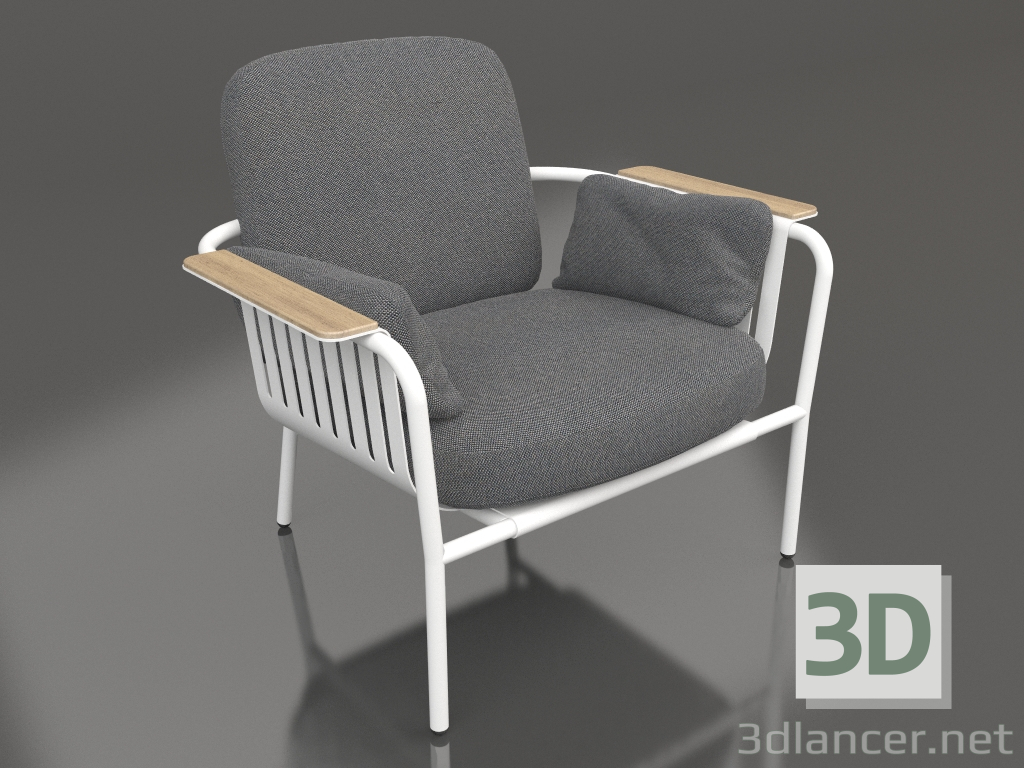 3d model Armchair (White) - preview