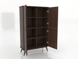 Mobile 5 1000x450x1650 mm (aperto, noce scuro)