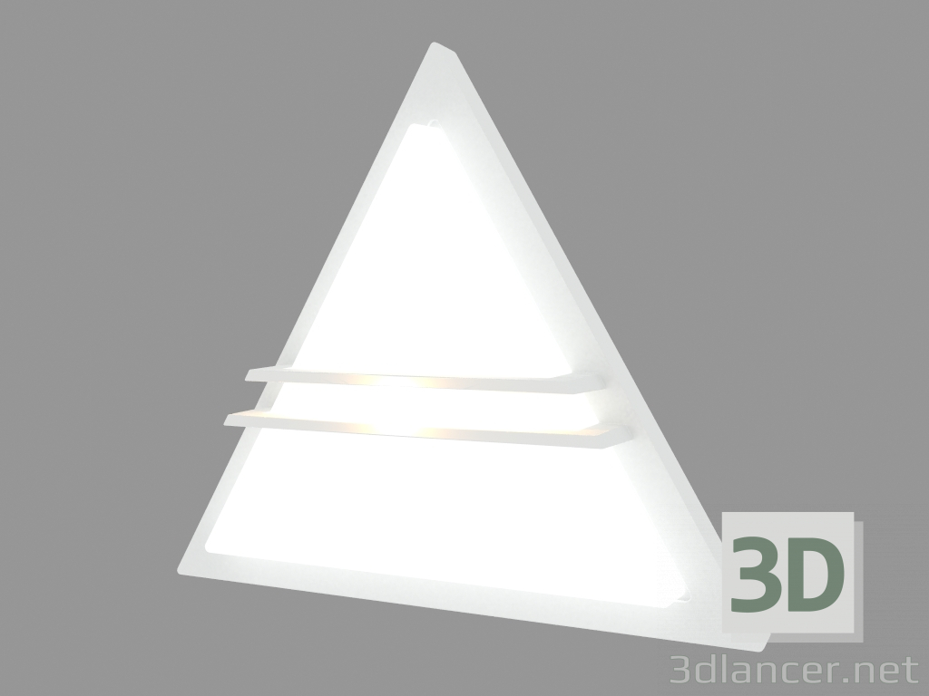 3D Modell Wandleuchte ZEN TRIANGULAR MIT GRILL (S6975W) - Vorschau