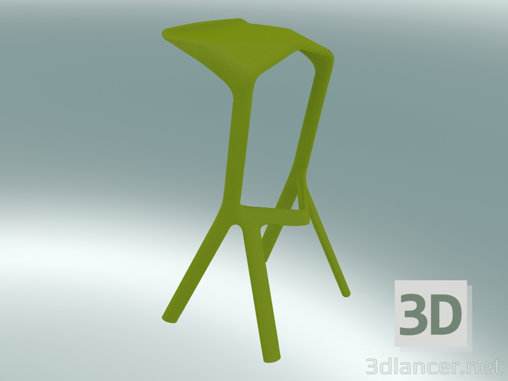 3d model Stool MIURA (8200-00, yellow green) - preview