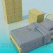 3d model Set of wicker furniture in the bedroom - preview