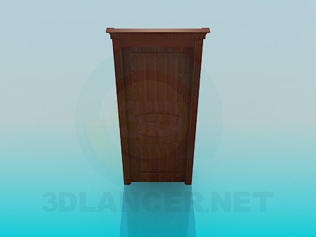 3d model Puerta de madera - vista previa