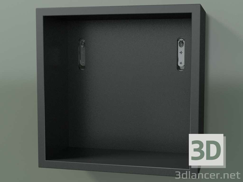 modello 3D Mobile alto Wall (8DUACA01, Deep Nocturne C38, L 24, P 12, H 24 cm) - anteprima