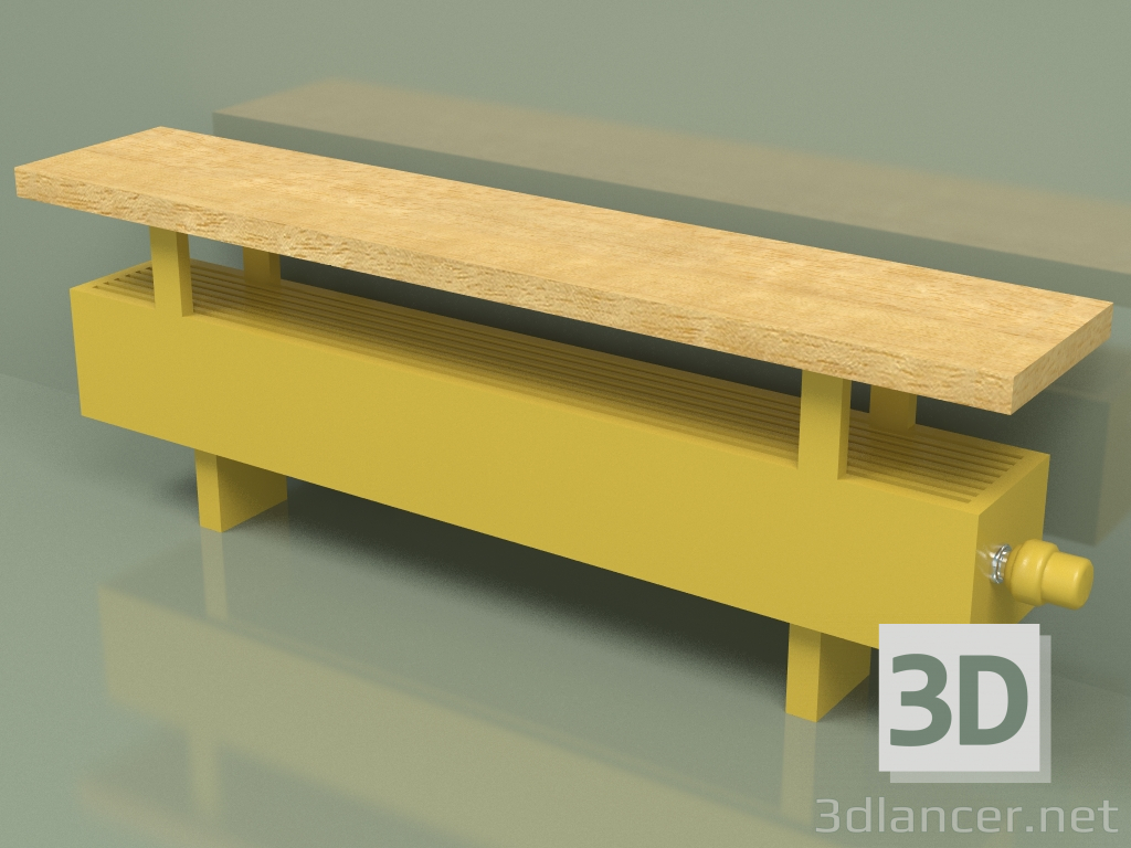 3d модель Конвектор - Aura Bench (140х1000х146, RAL 1012) – превью