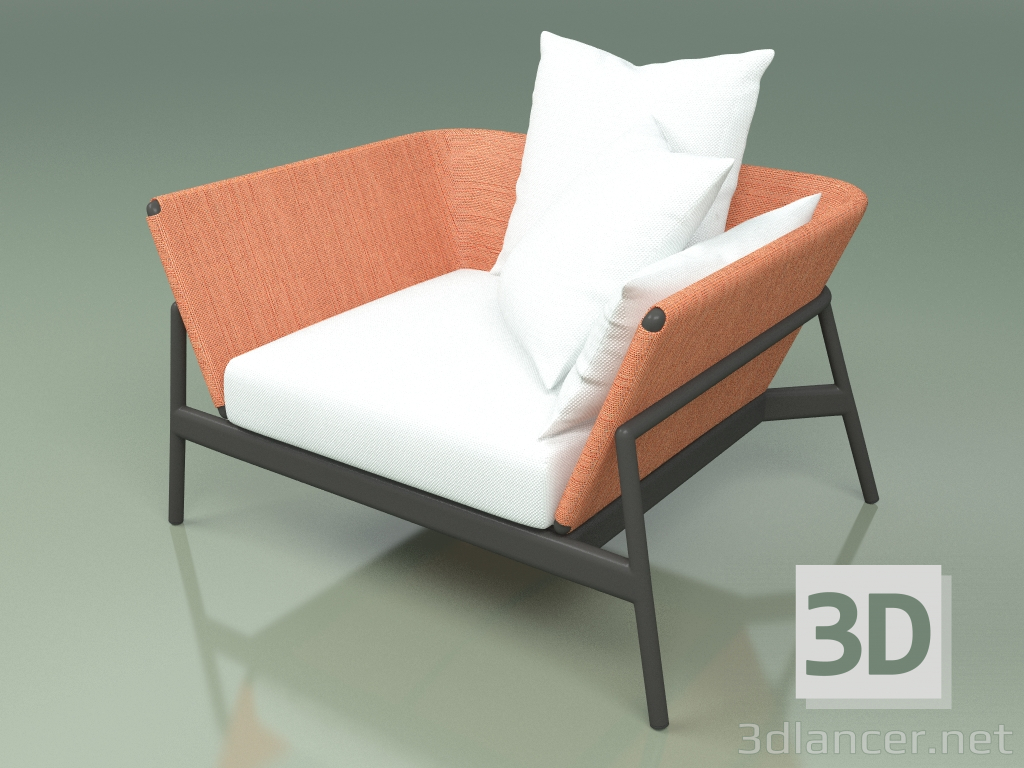 Modelo 3d Sofá 001 (Metal Smoke, Batyline Orange) - preview