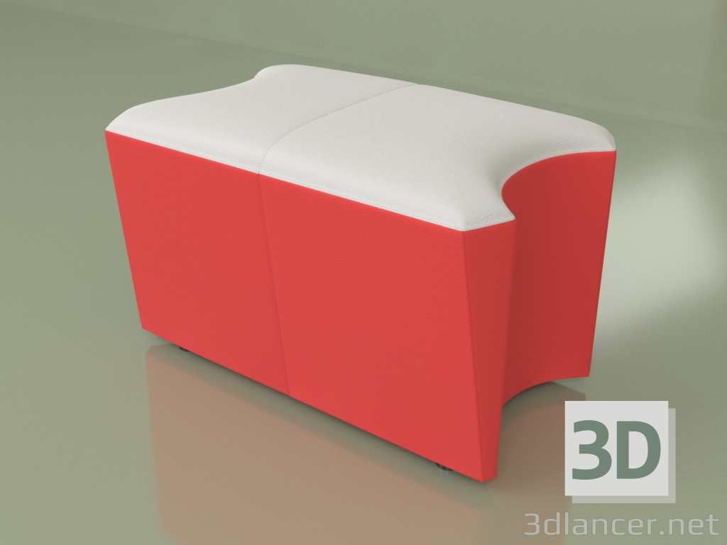 modello 3D Sezione interna Molecola S (pelle rossa-bianca) - anteprima