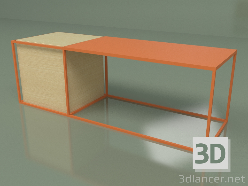 3d model Mesa 03 (naranja) - vista previa