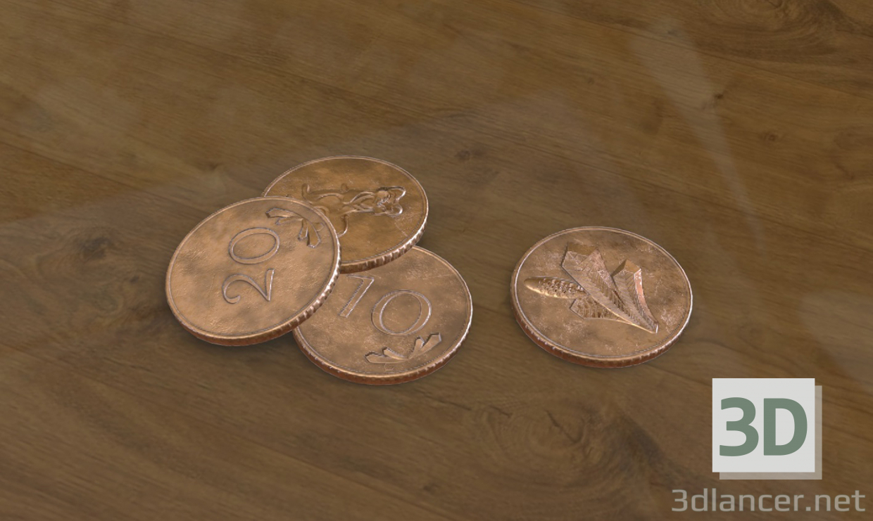 3d coins model buy - render