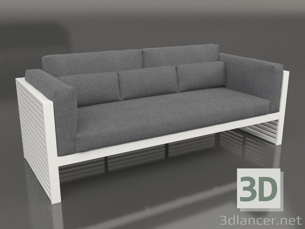 3d model Sofá de 3 plazas con respaldo alto (Gris ágata) - vista previa