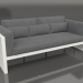 3D Modell 3-Sitzer-Sofa mit hoher Rückenlehne (Achatgrau) - Vorschau