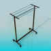 3d model Clothes hanger on casters - preview