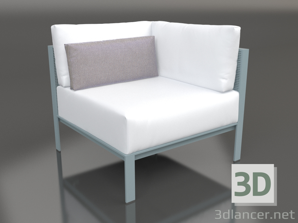 3d model Módulo sofá, sección 6 (Gris azul) - vista previa