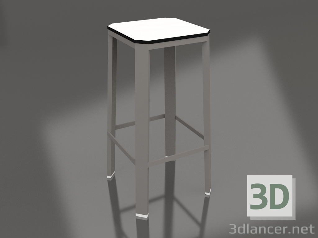 Modelo 3d Banqueta alta (cinza quartzo) - preview