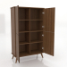 Modelo 3d Armário 5 1000x450x1650 mm (aberto, nogueira clara) - preview