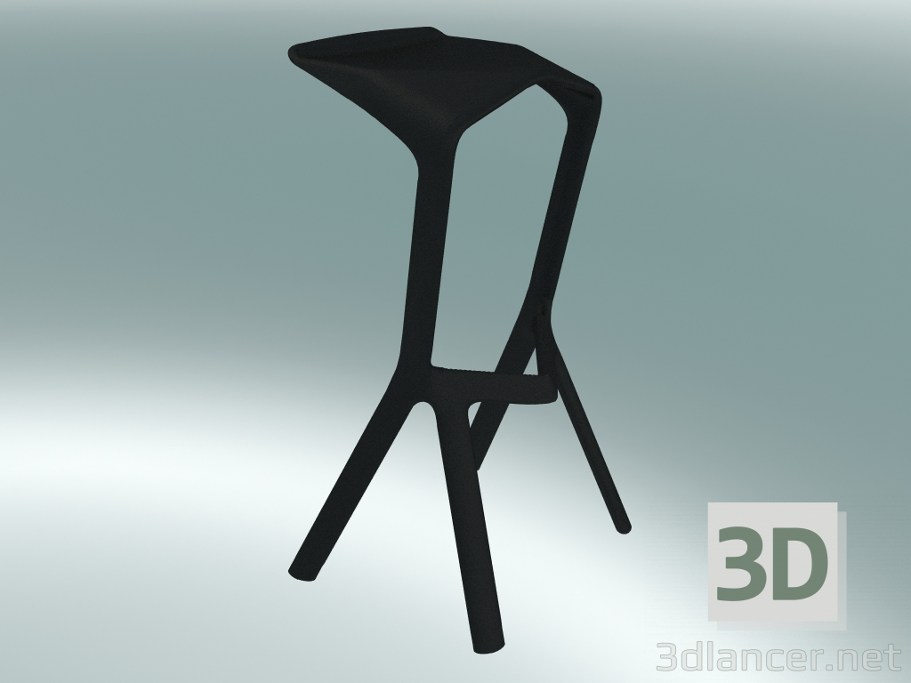 3d model Stool MIURA (8200-00, black) - preview