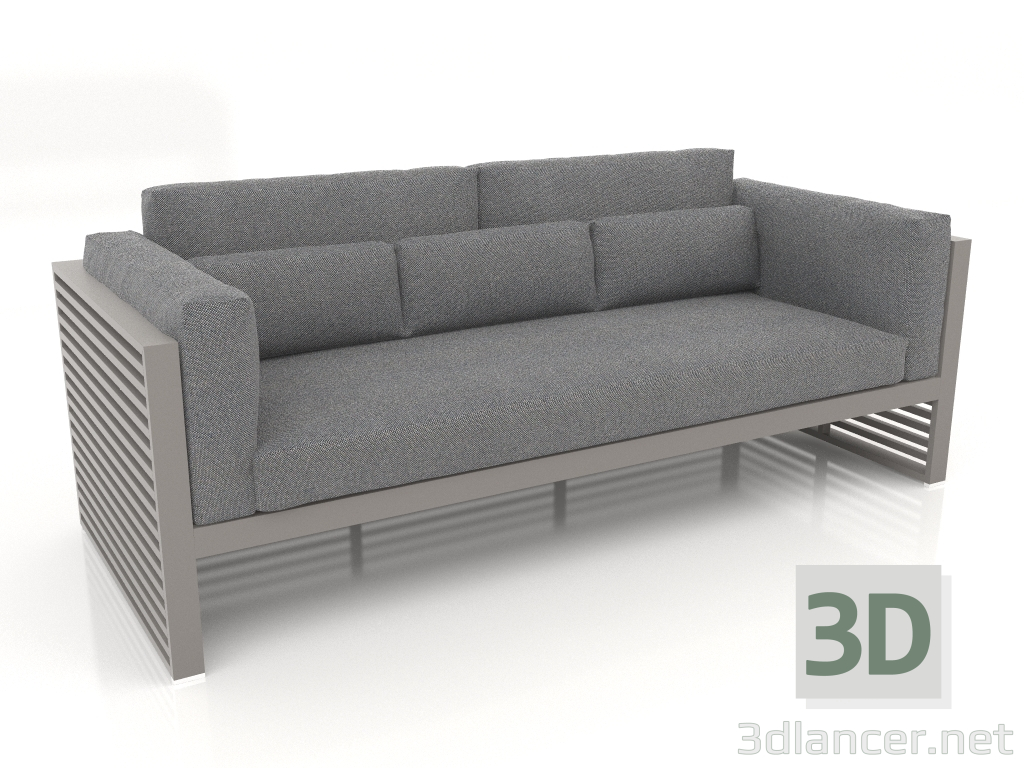 3D Modell 3-Sitzer-Sofa mit hoher Rückenlehne (Quarzgrau) - Vorschau