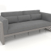 3D Modell 3-Sitzer-Sofa mit hoher Rückenlehne (Quarzgrau) - Vorschau