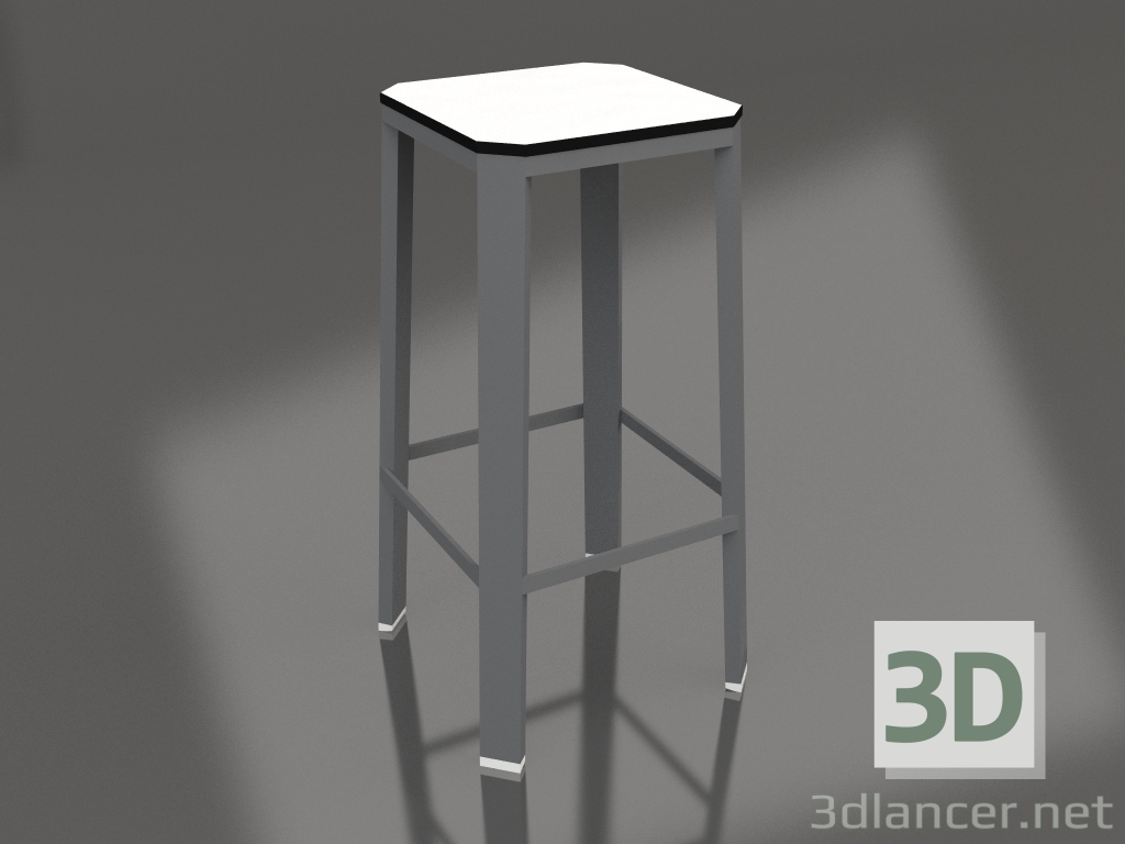 3D modeli Yüksek tabure (Antrasit) - önizleme