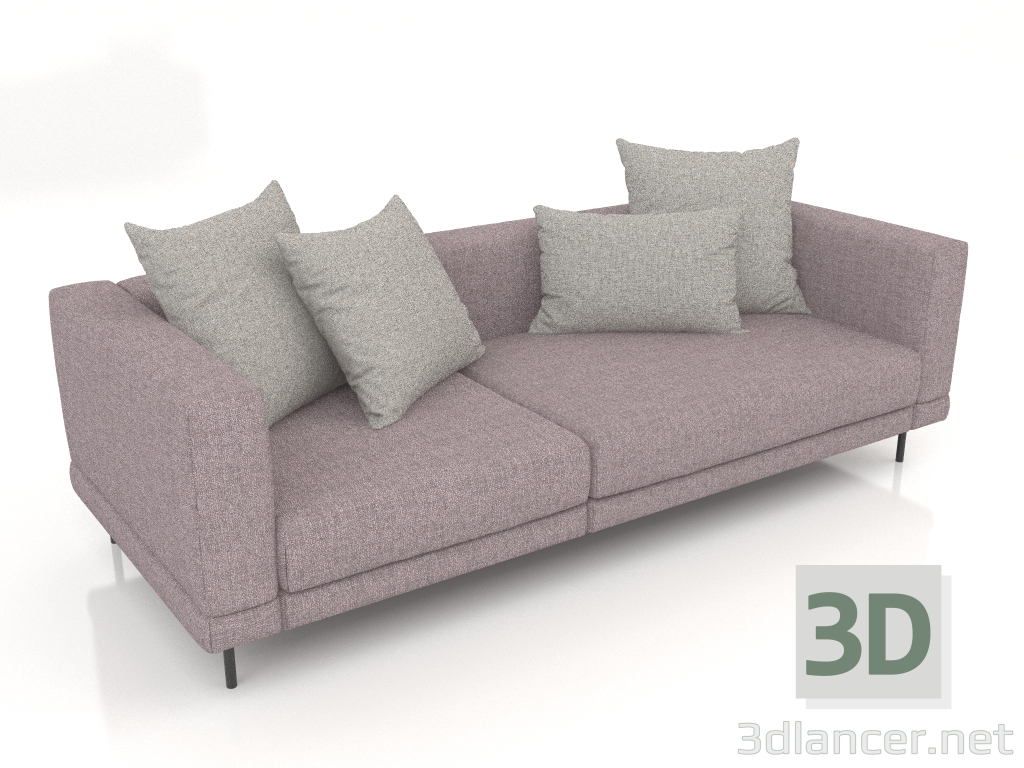 modello 3D Divano Carol-2 asimmetrico (Baqueria 9) - anteprima