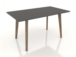 Mesa de comedor nórdica (1400x800, hormigón gris)