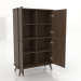 modèle 3D Armoire 5 1000x450x1650 mm (ouverte, frêne noyer éclairci) - preview