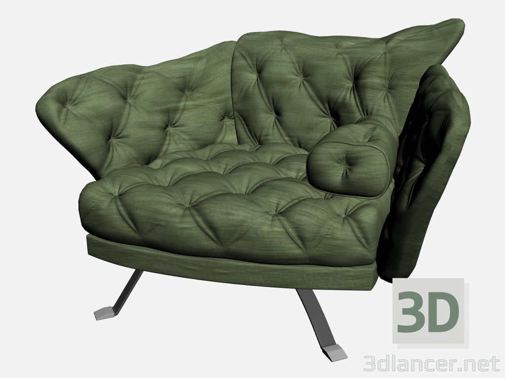 3d model Silla flor capitonne - vista previa