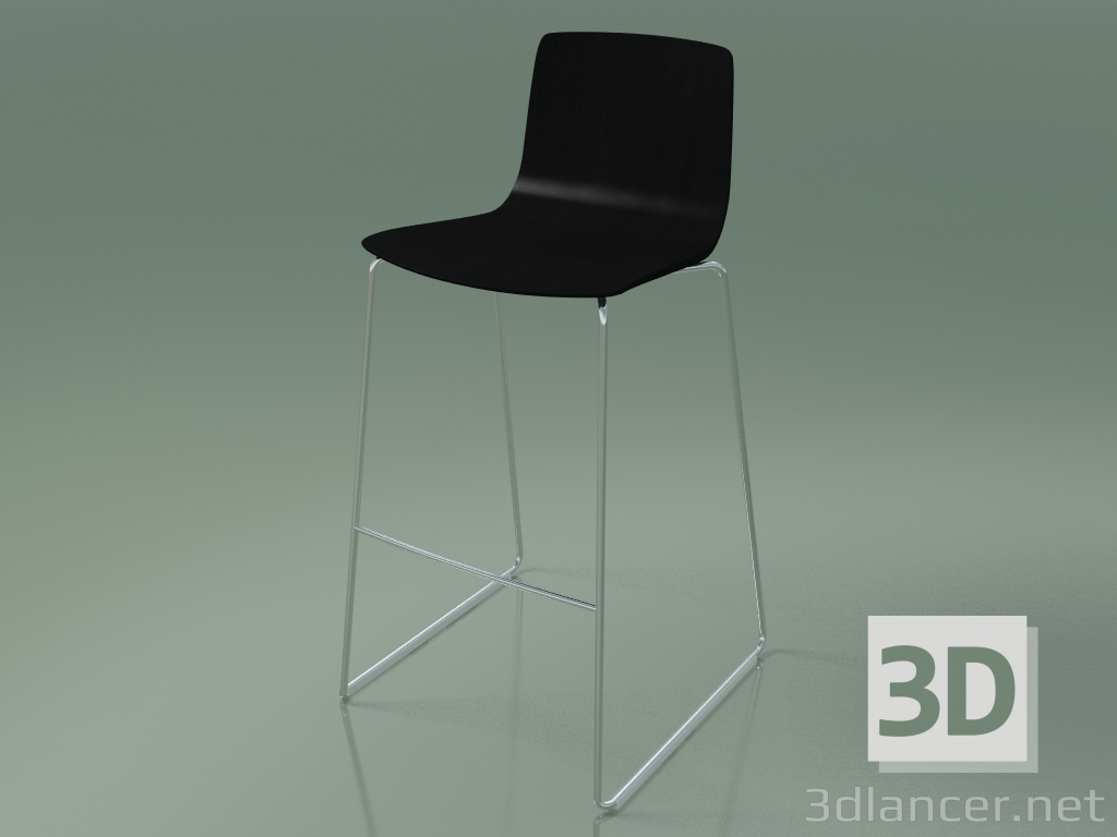 modello 3D Sedia da bar 3912 (betulla nera) - anteprima