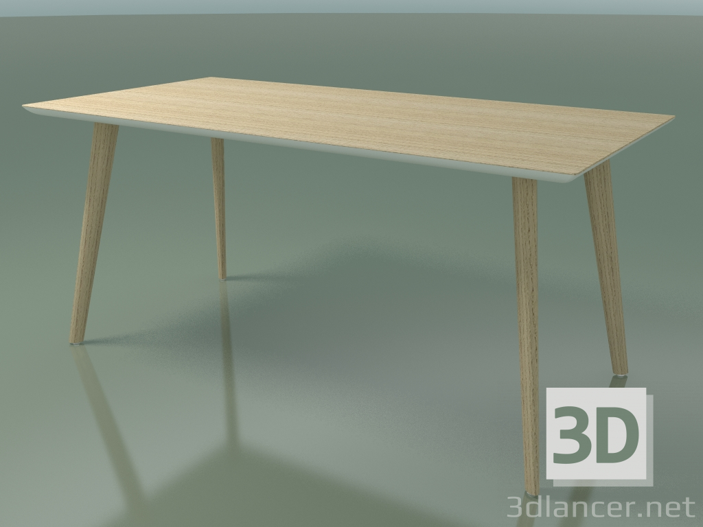 3D Modell Rechteckiger Tisch 3504 (H 74 - 160 x 80 cm, M02, gebleichte Eiche, Option 2) - Vorschau