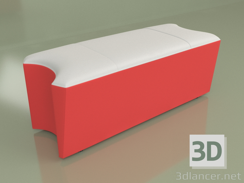 3d model Sección interior L Molecule (cuero rojo-blanco) - vista previa