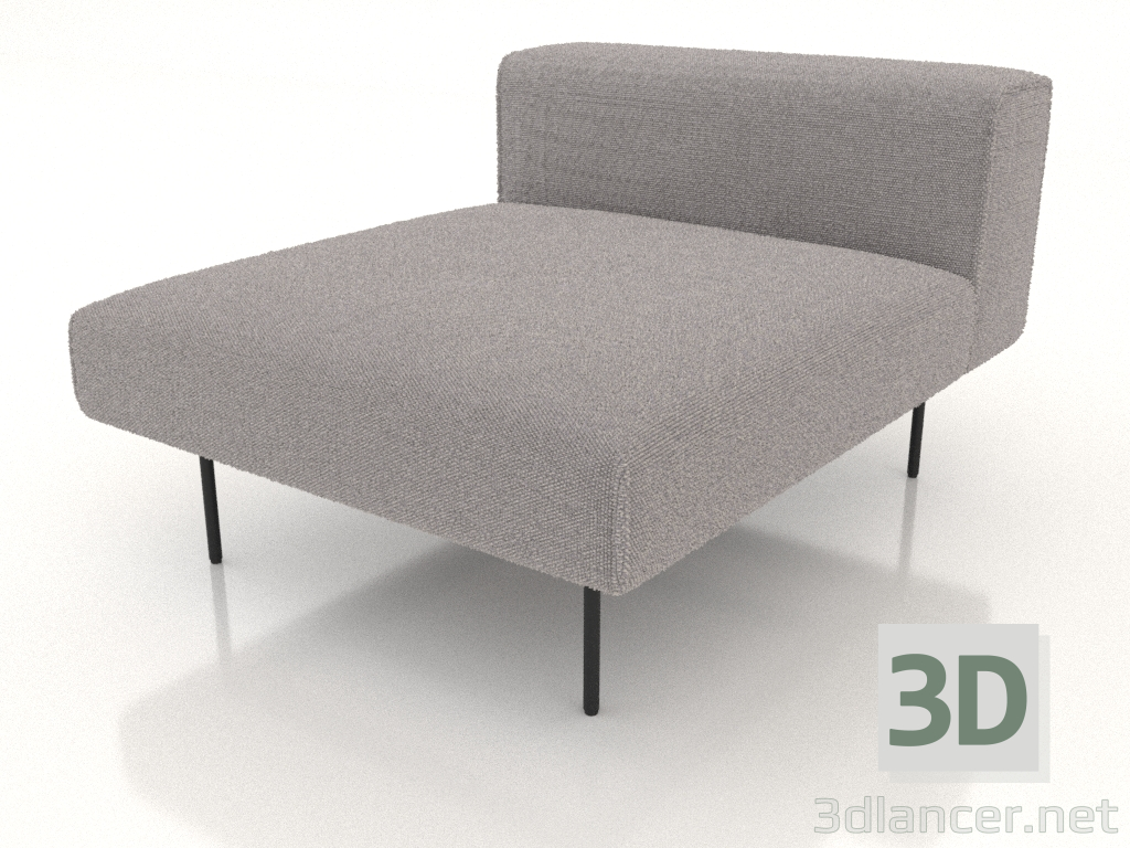 3D Modell Sofamodul 1 Sitzer - Vorschau