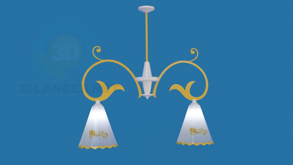 3d model Two ceiling chandelier - preview