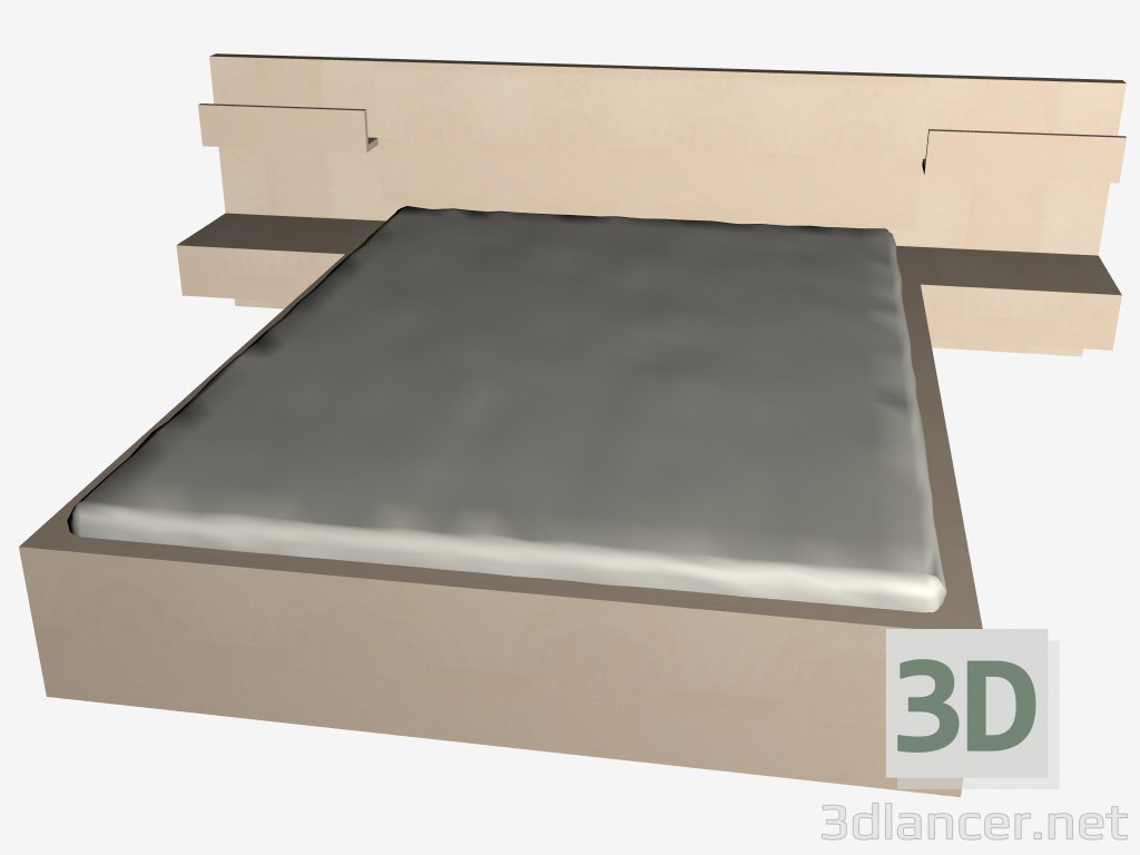 Modelo 3d Cama Malm - preview