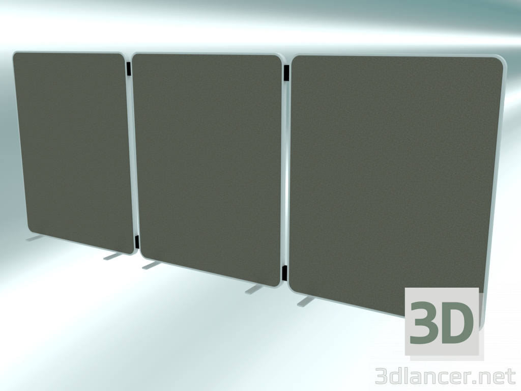 3d model Contemporary office divider SCREEN Wall shape - preview