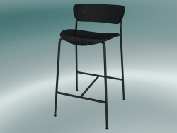 Bar stool Pavilion (AV7, H 85cm, 48х50cm, Black stained oak)