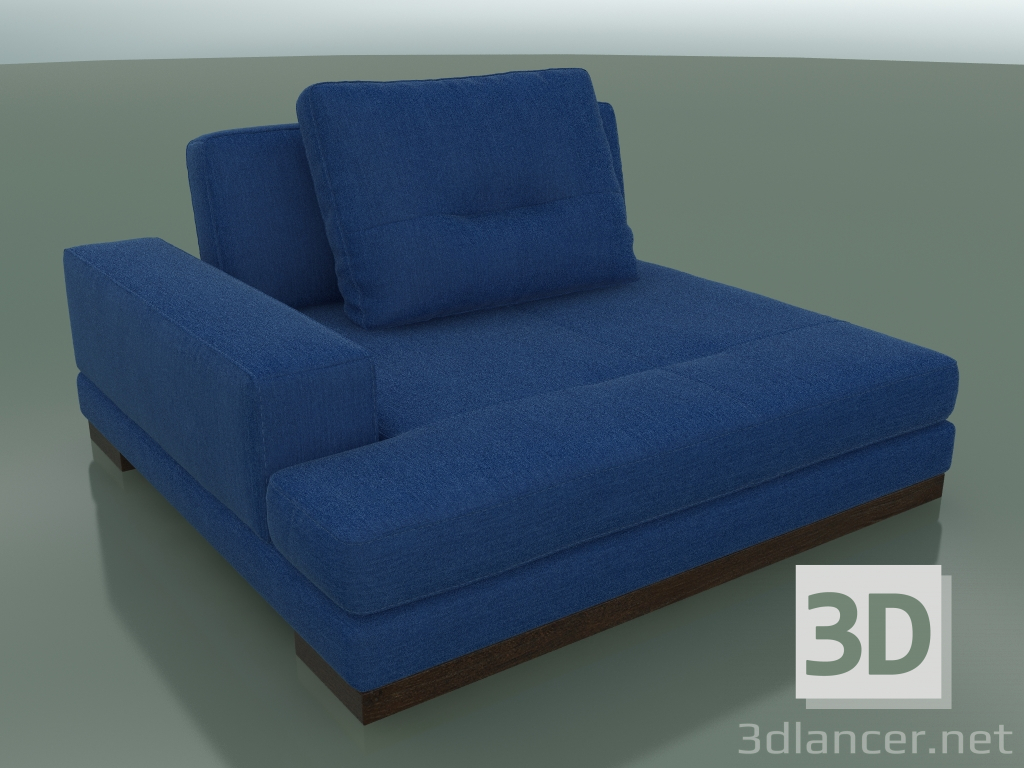 modello 3D Modulo bracciolo Ermes (1430 x 1410, 143ER-141-AL / W) - anteprima