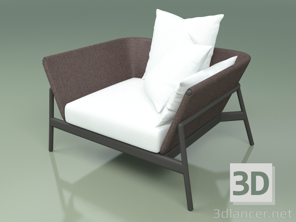 3d model Sofa 001 (Metal Smoke, Batyline Brown) - preview