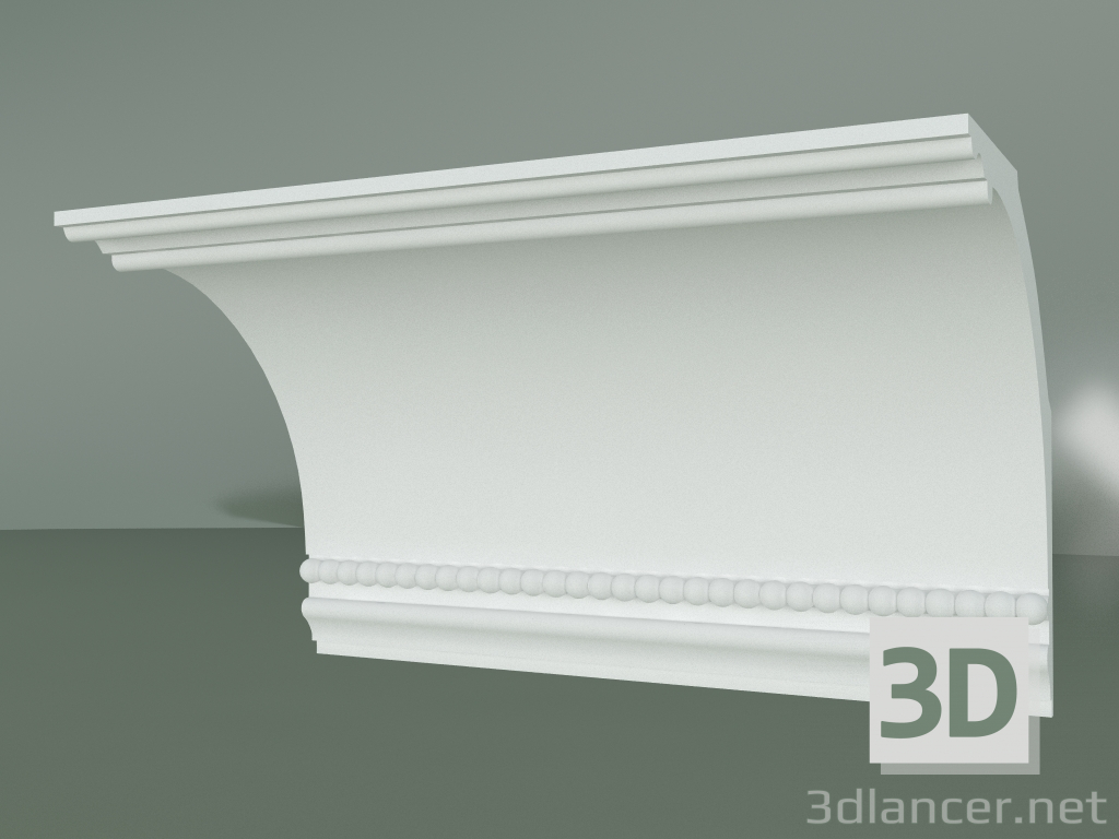 Modelo 3d Cornija de gesso com ornamento KV073 - preview