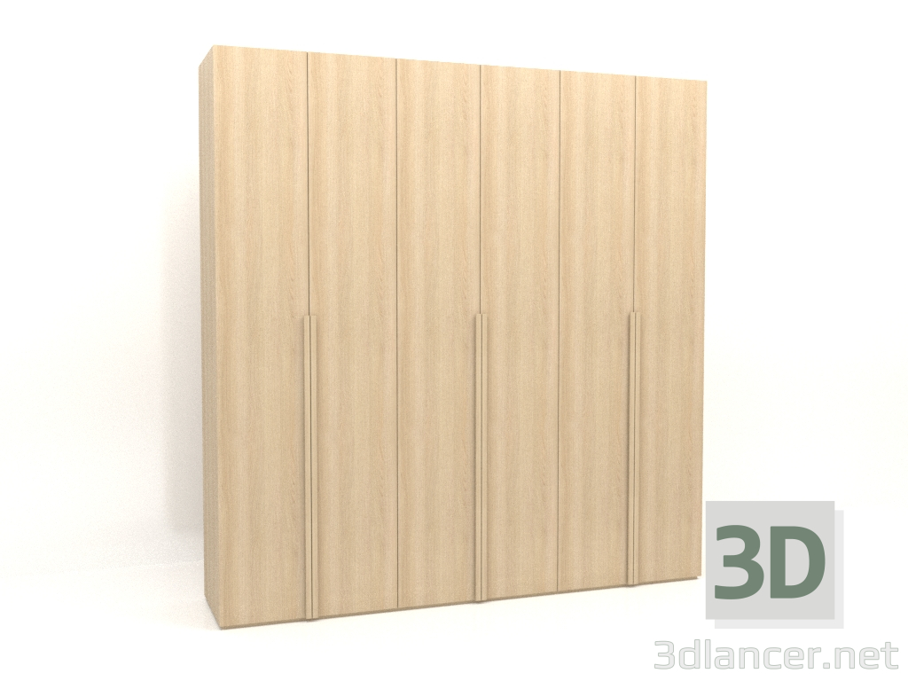 3d модель Шкаф MW 02 wood (2700х600х2800, wood white) – превью