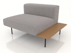 1-seater sofa module with a shelf on the right (option 3)