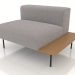 3d model 1-seater sofa module with a shelf on the right (option 3) - preview