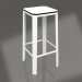 modèle 3D Tabouret haut (Blanc) - preview