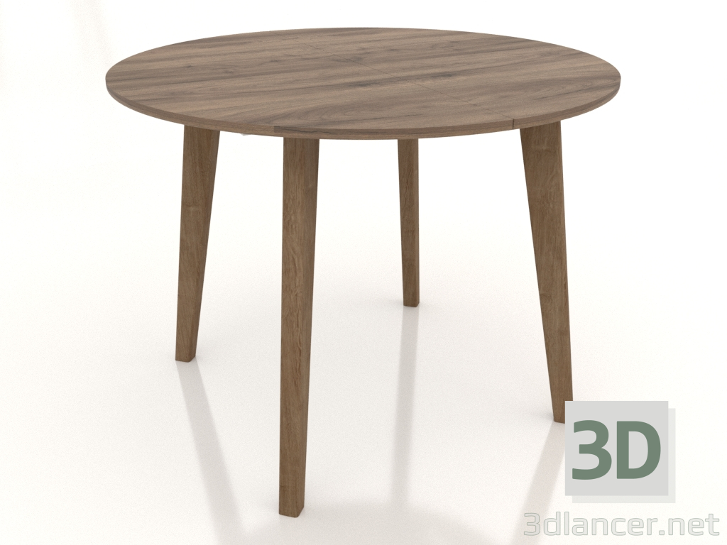 Modelo 3d Mesa de jantar Skanda (1000, nogueira) - preview