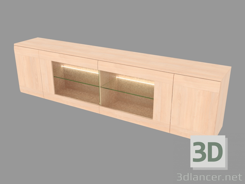 3d model Buffet bajo largo (6130-06) - vista previa