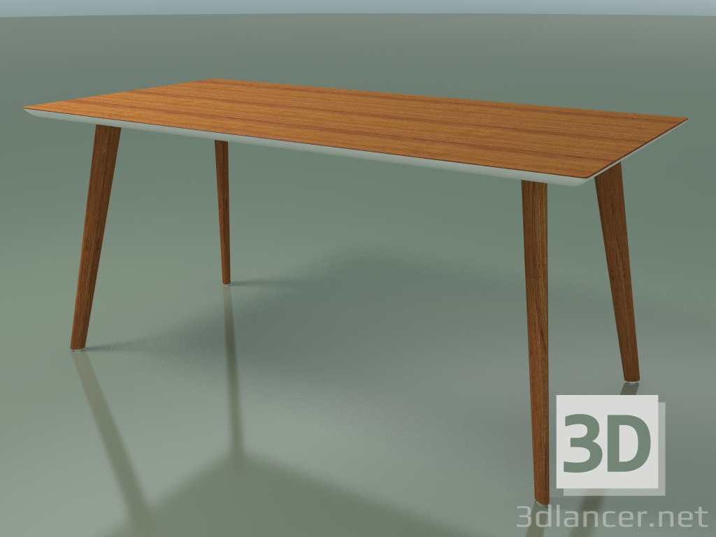 3D modeli Dikdörtgen masa 3504 (H 74-160x80 cm, M02, Tik efekti, seçenek 2) - önizleme