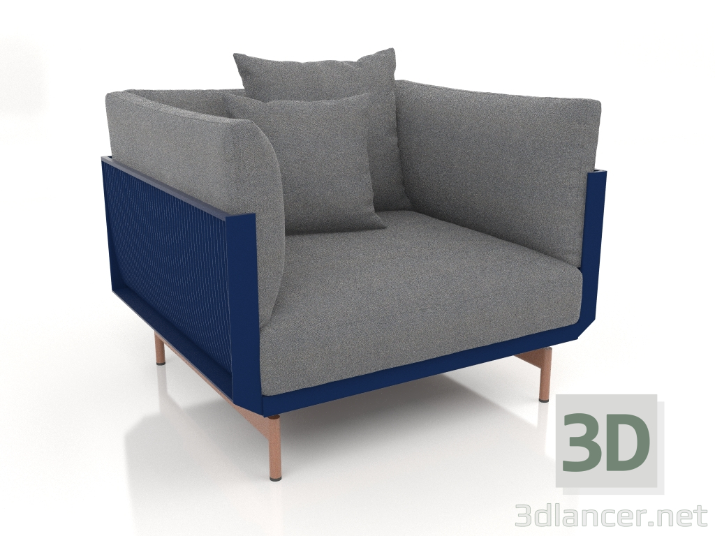 3d model Sillón (Azul noche) - vista previa