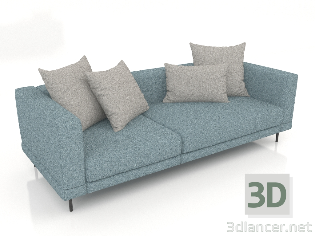 modello 3D Divano Carol-2 asimmetrico (Beretta 14) - anteprima